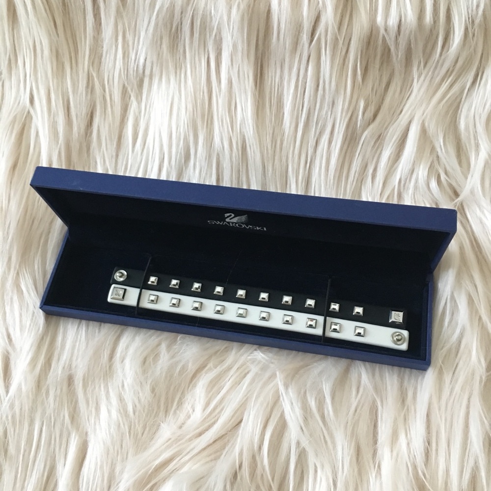 Pair of Swarovski stud bracelets